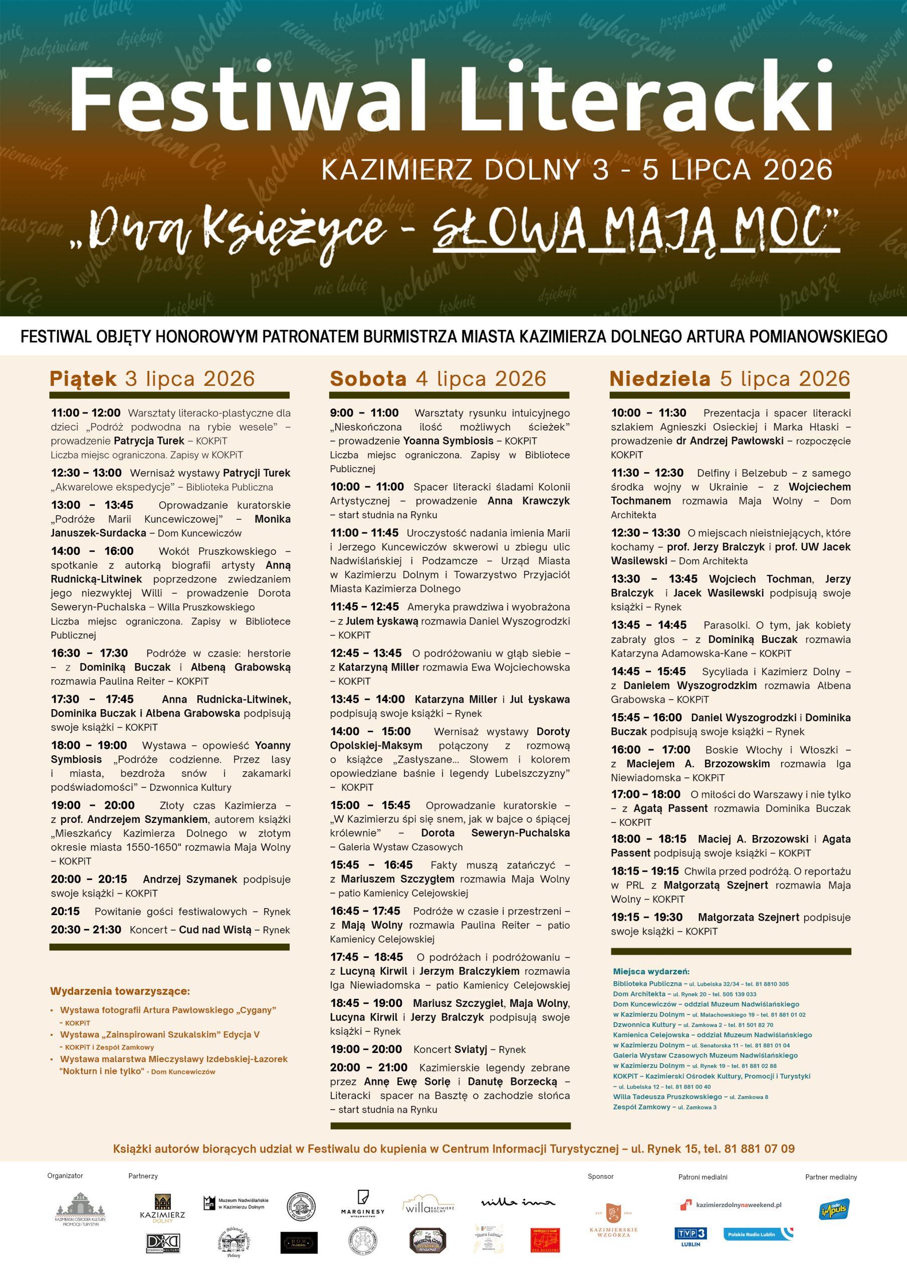 Kazimierski Festiwal Literacki „Słowa mają moc”